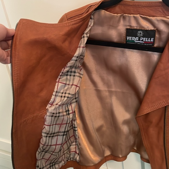 Italian Leather Jacket - size 40 / xs - Picture 2 of 6